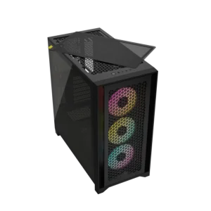 מארז למחשב שחור CORSAIR 4000D RGB Airflow Mid Tower