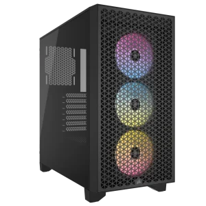 מארז מואר למחשב CORSAIR 3000D RGB Airflow Mid Tower – שחור